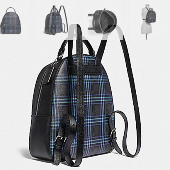 COACH JORDYN BACKPACK WITH SHIRTING PLAID PRINT - Picture 6 of 8